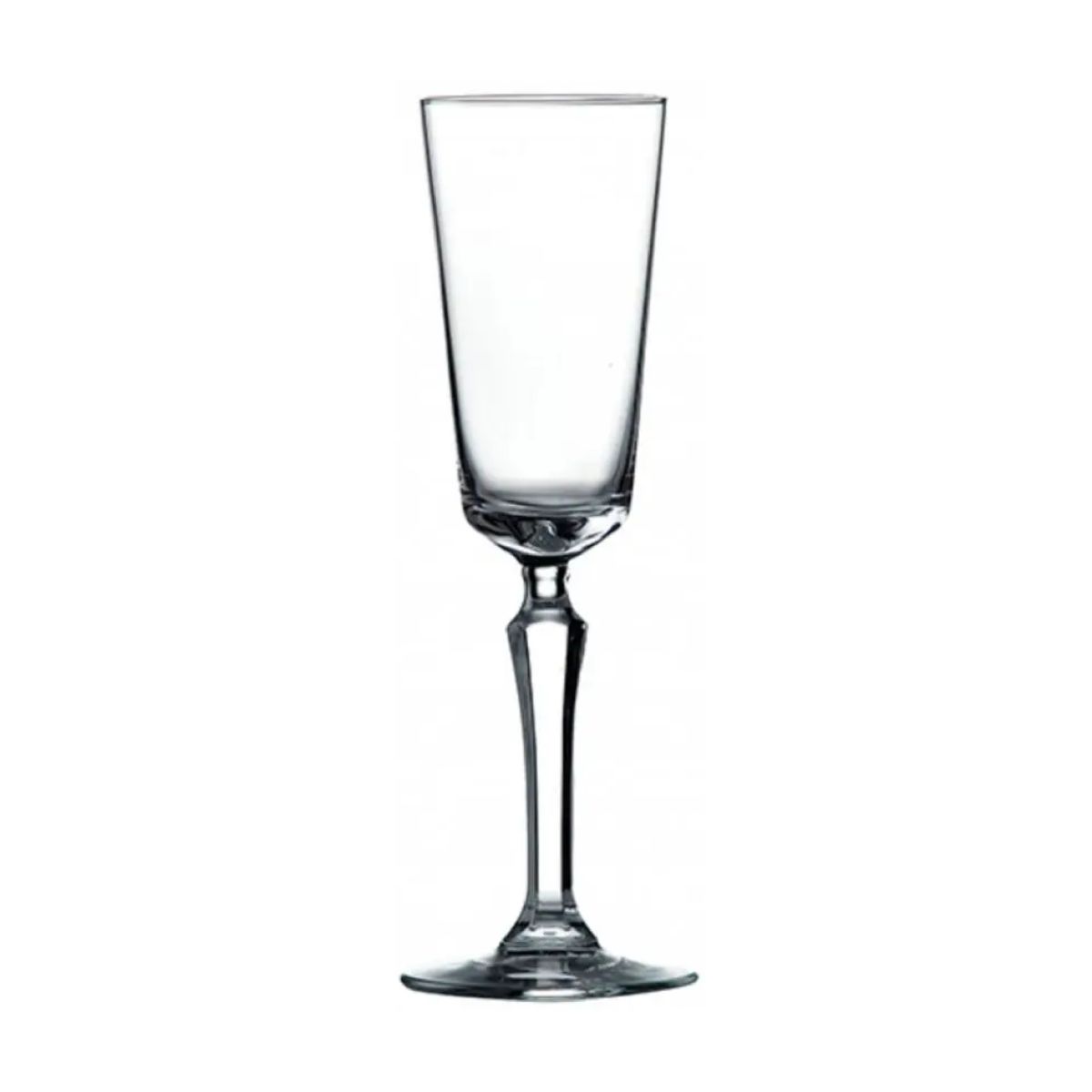 Vooraanzicht van champagneglas Spksy 17.4 cl van helder glas met slanke kelk en smalle steel.