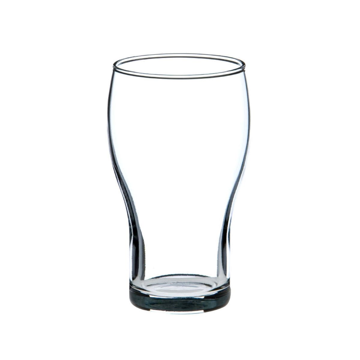 Rechthoekig vooraanzicht van het Cola groot 28 cl. glas, geschikt voor frisdrank of water.