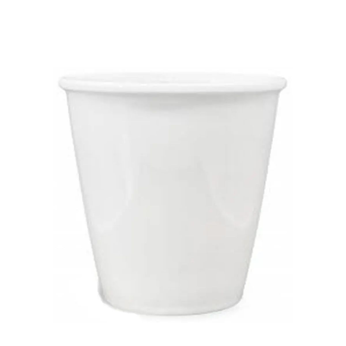 Papercup porselein 35 cl. met rechte wanden en glad oppervlak, recht van voren afgebeeld.