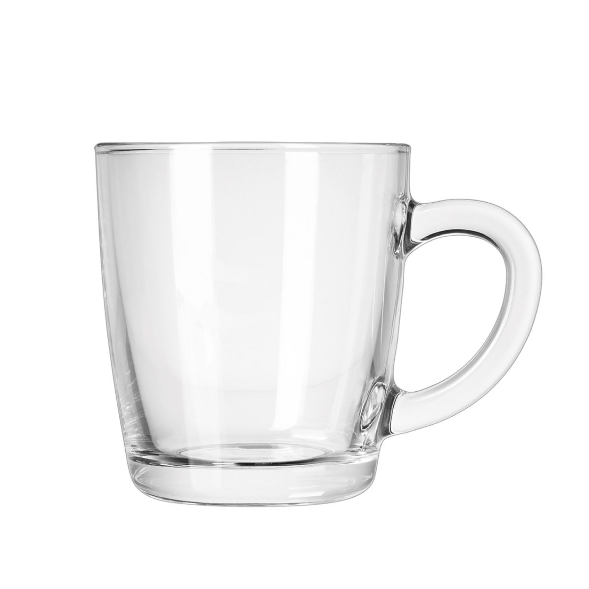 Theeglas New Morning Laag 32 cl. in vooraanzicht, cilindervormig glas met glad oppervlak en fijne gravure.