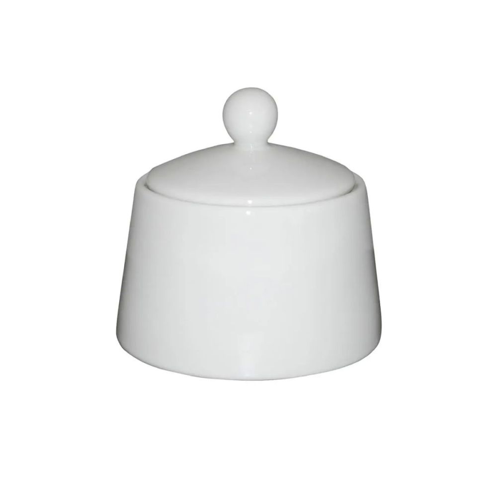 Suikerpot Eva wit 20 cl. (met deksel)