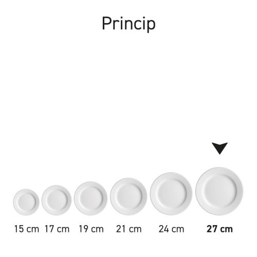 Overzicht van meerdere Princip borden als onderdeel van een serieopstelling.