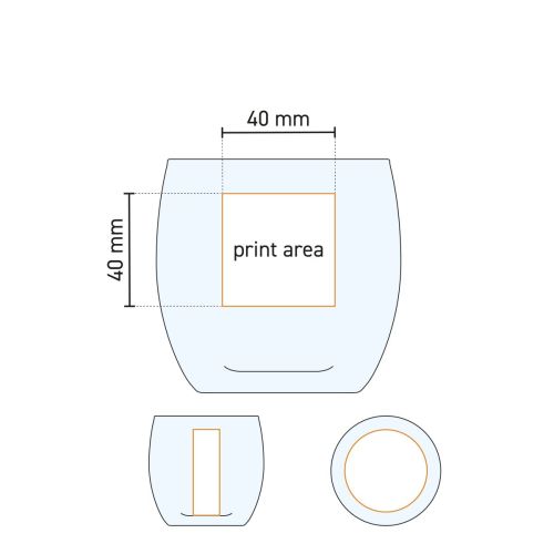 Technische weergave met maatvoering van het Cosy Moments Technische weergave met maatvoering van het tumblerglas Cosy Moments 34 cl voor drukvoorbereiding.Technische weergave met maatvoering van het Cosy Moments tumbler 34 cl. voor drukvoorbereiding