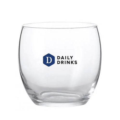 Bedrukking van het meerkleurige DailyDrinks-logo op het voorvlak van het Cosy Moments glas 34 cl.