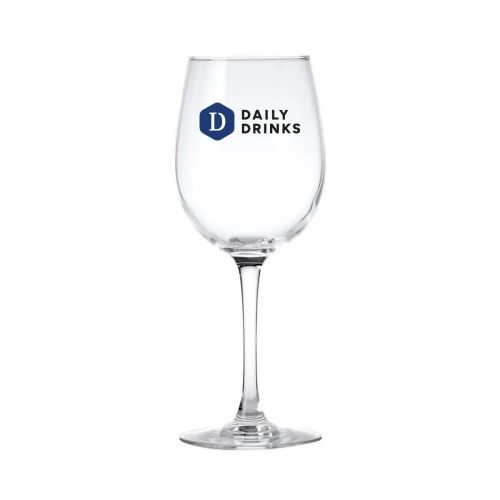 Cosy Moments wijnglas 35 cl. bedrukt met meerkleurig DailyDrinks-logo op de voorzijde van de kelk.