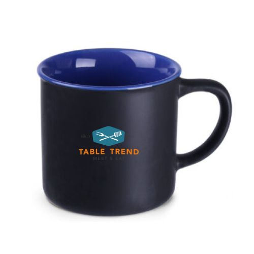 Mok Loft Supreme van 31 cl. met TableTrend-logo in meerdere kleuren op het keramische vooraanzicht.