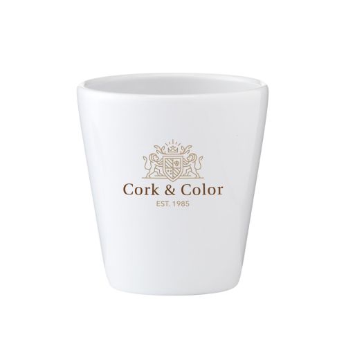 Mok Palermo zonder oor met meerkleurig ‘CorkColor’-logo op de voorkant.