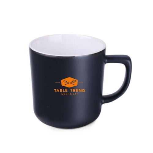Keramieken mok Rico Supreme 25 cl met enkelkleurig TableTrend-logo op het vooraanzicht gedrukt.