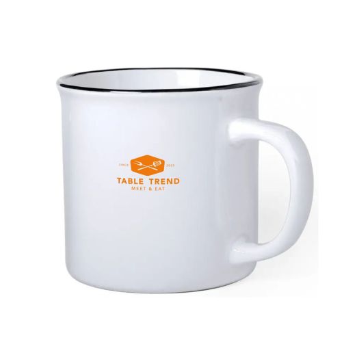 Mok Sinora 30 cl. met enkelkleurig TableTrend-logo gecentreerd op de voorzijde.