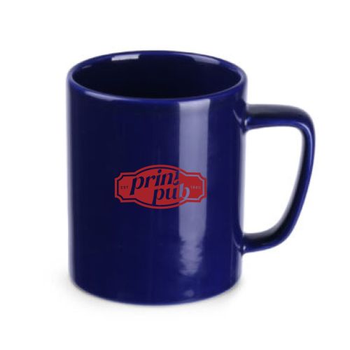 Mok Tommy Classic met éénkleurig PrintPub-logo op de voorkant, bedrukt op keramiek.