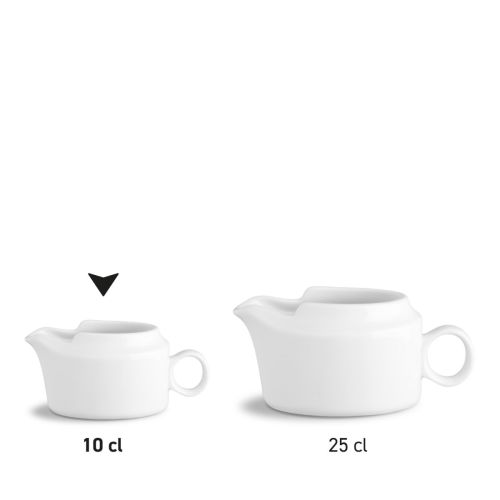 Overzicht van meerdere sauskommen met verschillende inhoudsmaten als serie gepresenteerd.