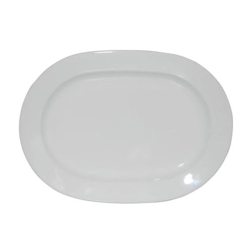 Schaal Eva ovaal wit 24 x 17,5 cm. bedrukken