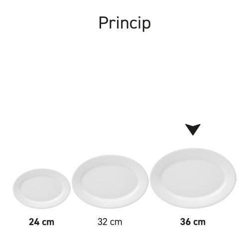 Overzicht van serie porseleinen schalen Princip.