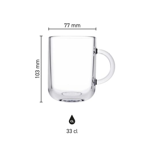 Overzicht van meerdere theeglazen Iconic gepresenteerd als serie met verschillende inhoudsmaten.