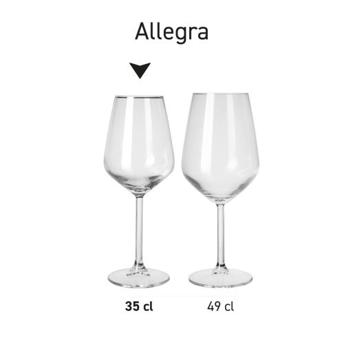 Serieafbeelding van Allegra wijnglas 35 cl. glas in verschillende uitvoeringen.