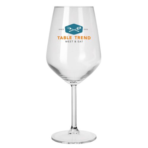 Allegra wijnglas van 49 cl. met meerkleurig TableTrend-logo op de voorzijde gedrukt.