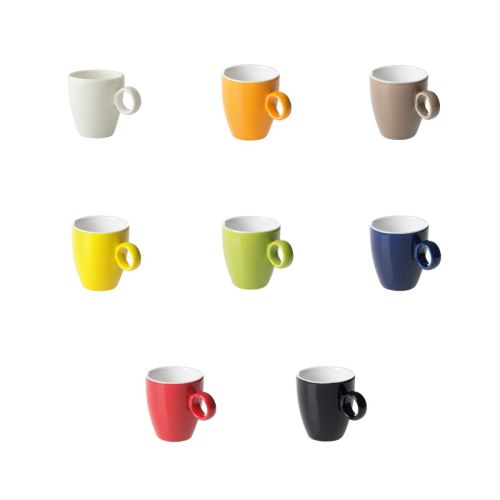 Variaties in kleur van Bart Espresso kop 6,5 cl porselein overzichtelijk gepresenteerd.