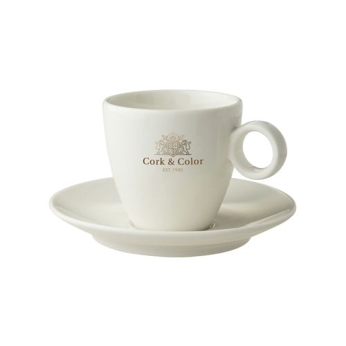 Voorzijde van Bart Koffie 17 cl. SET met full-colour CorkColor-logo.