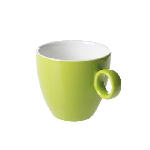 Groen-witte Bart Koffie kop 17 cl in porselein, vooraanzicht met klassieke ronde vorm en gladde afwerking.
