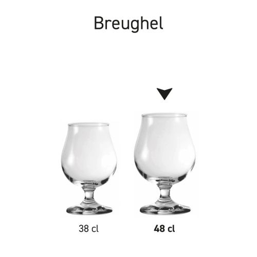 Serieafbeelding van Bierglas Breughel met meerdere glazen in overzichtelijke opstelling.