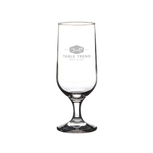 bierglas Capri 35 cl. met gegraveerd TableTrend-logo op de voorzijde van het glas.