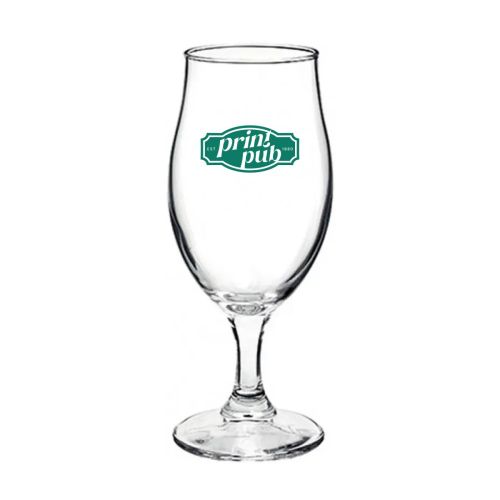 Bierglas Executive 38 cl. bedrukt met PrintPub-logo in één kleur aan de voorzijde.