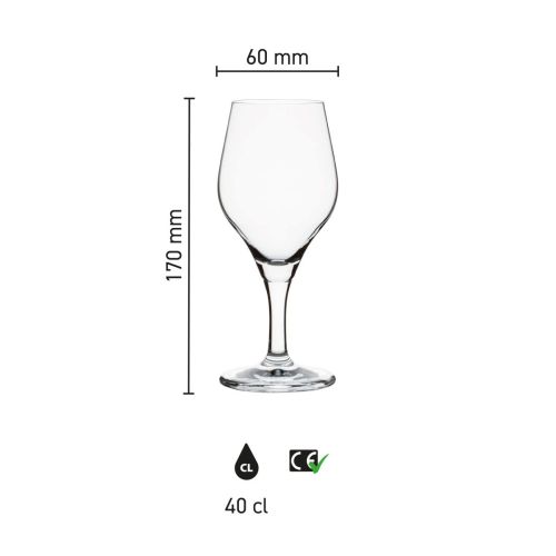 Infographic met afmetingen van bierglas Ronceva 25 cl, inclusief hoogte en diameter.