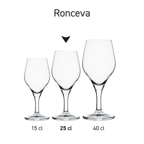 Serie Ronceva bierglazen gepresenteerd als set of productlijn.