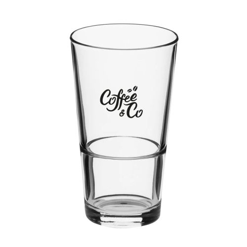 Bierglas Vaasje Stapel 34 cl. bedrukt met CoffeeCo-logo in één kleur op het vooraanzicht.