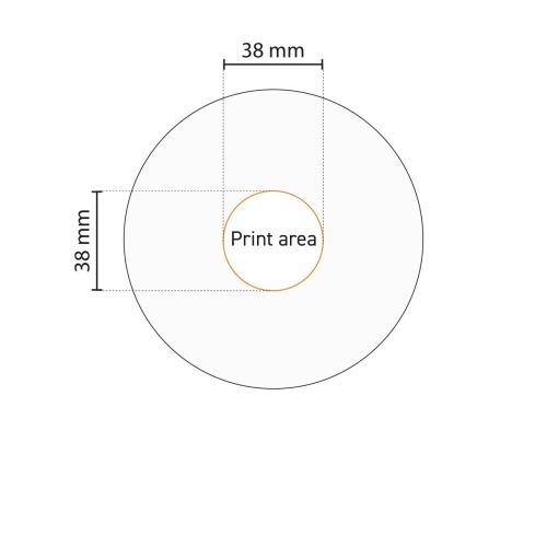 Technische werktekening met drukgebied op Bola koffie- en cappuccinoschotel 14,5 cm.
