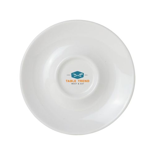 Meerkleurige TableTrend-logo-bedrukking op Bola cappuccinoschotel 14,5 cm porselein.