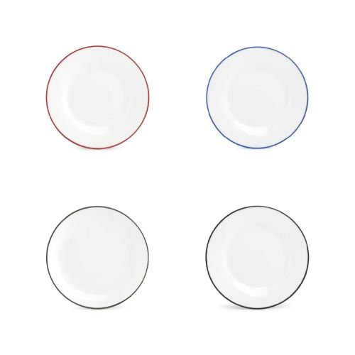 Overzicht van beschikbare kleuren voor het porseleinen bord Basic lijn 15 cm.