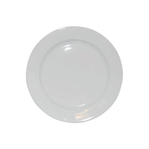 Bord brede rand wit 17 cm. bedrukken