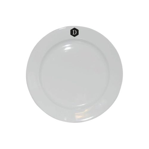 Wit glazen bord van 17 cm met brede rand en een enkelkleurig DailyDrinks-logo op de voorzijde.        Vragen aan ChatGPT