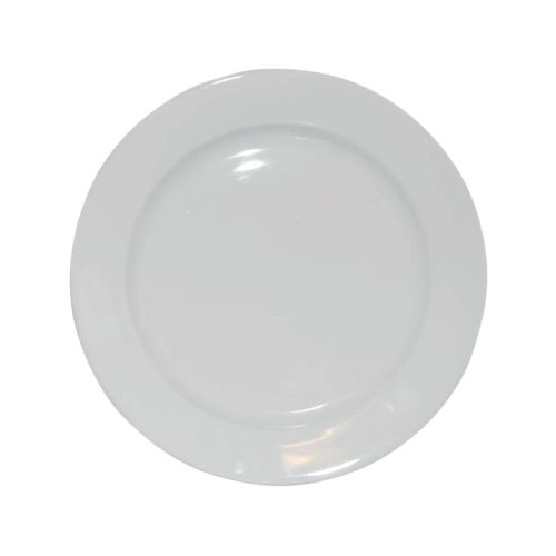 Bord brede rand wit 21 cm. bedrukken