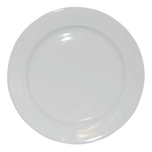 Bord brede rand wit 28 cm. bedrukken