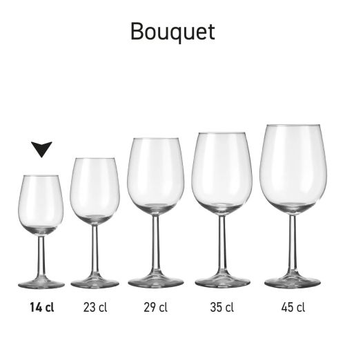 Serie-afbeelding van meerdere Bouquet portglazen in identieke stijl.