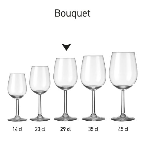 Serieafbeelding van meerdere Bouquet wijnglazen naast elkaar gepresenteerd.