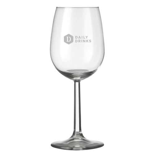 Gravure van DailyDrinks-logo zichtbaar op voorzijde van het Bouquet wijnglas 45 cl.