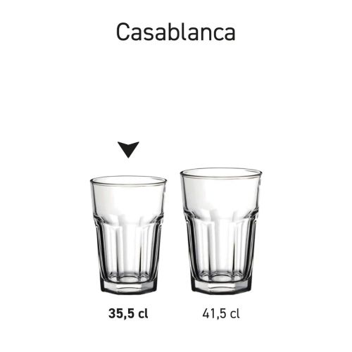 Overzichtsfoto van meerdere Casablanca Longdrink glazen als onderdeel van de Casablanca-serie.