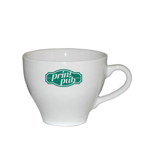 Dom Cappuccino kop 20 cl. voorzien van PrintPub-logo in één kleur op het voorvlak.