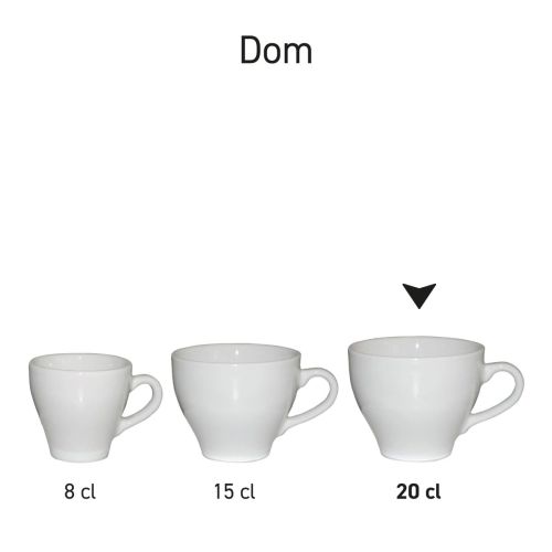 Overzicht van meerdere Dom Cappuccino koppen gepresenteerd als Dom-serie.
