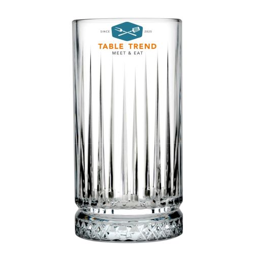 Elysia Longdrink glas 44,5 cl. met meerkleurig TableTrend-logo op het vooraanzicht.