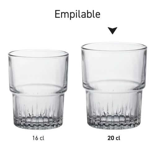 Glazen uit de Empilable-serie als serie gepresenteerd in overzichtsbeeld.