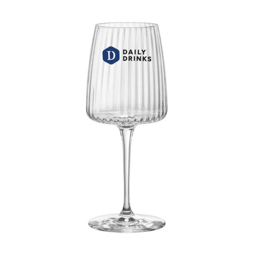 Wijnglas 37,4 cl. bedrukt met meerkleurig DailyDrinks-logo op het vooraanzicht.