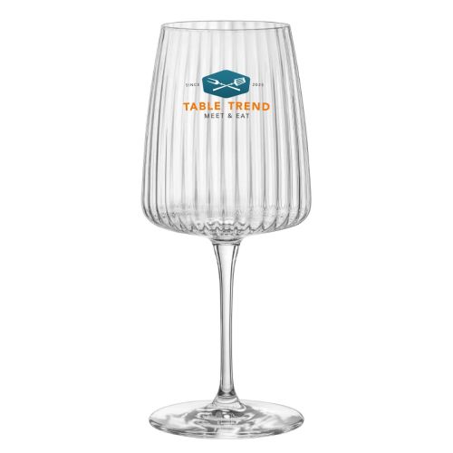 Wijnglas 53,5 cl bedrukt met full-colour TableTrend-logo op het vooraanzicht.