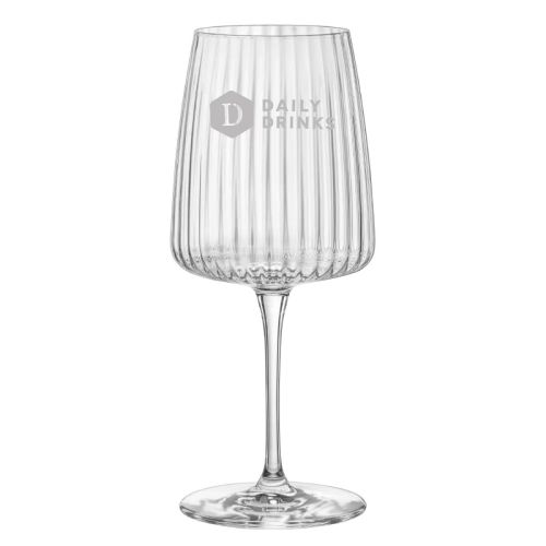 Gravure van het DailyDrinks-logo op het vooraanzicht van het Exclusiva Wijnglas 53,5 cl.