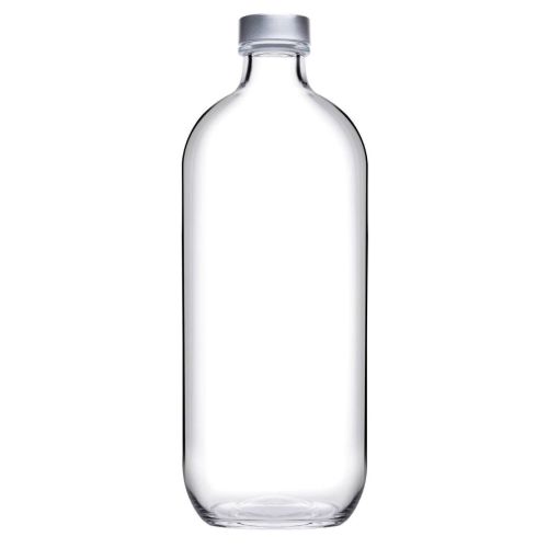 Fles Iconic 1,1 liter (incl. zilveren dop) bedrukken