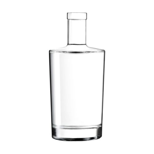 Fles Neos 0,7 liter in glas met rechte vorm en lange hals, weergegeven in vooraanzicht.