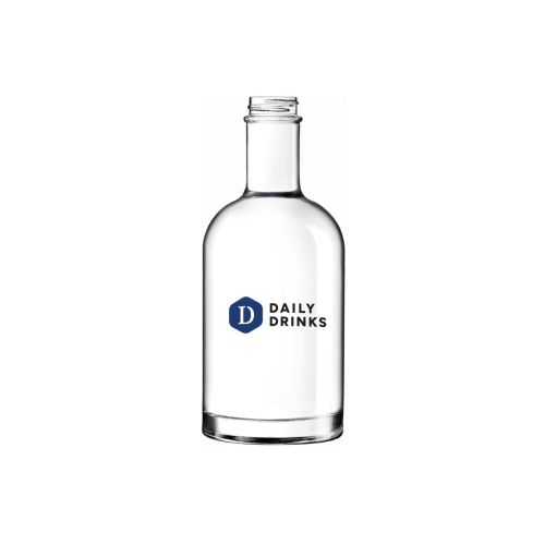 Fles Oslo 0,35 liter met meerkleurig logo van DailyDrinks op de voorzijde van het glas.